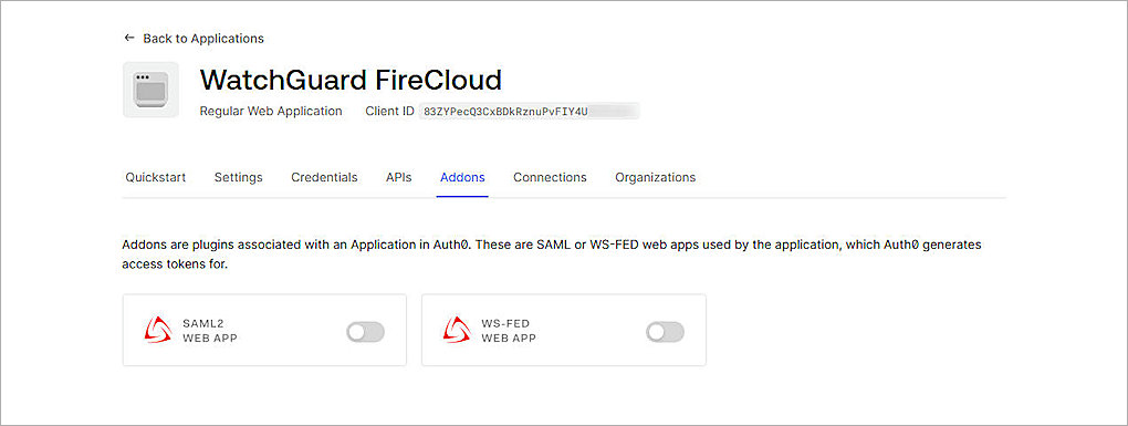 Screenshot of the Regular Web Application page.